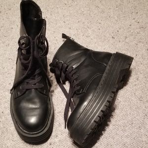 Combat Ankle Platform Boots